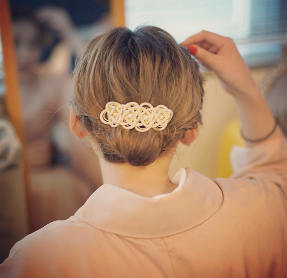 Awaji Hair Barrette 淡路結びのバレッタ 4枚目の画像