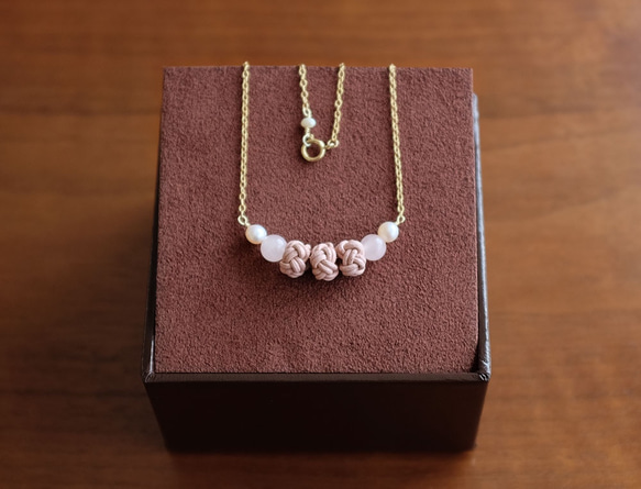 Karagji Pearls 14kgf rose quartz 第1張的照片