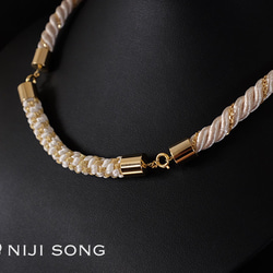 KUMIHMO choker necklace - white gold 1枚目の画像