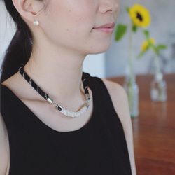 KUMIHMO choker necklace - white gold 4枚目の画像