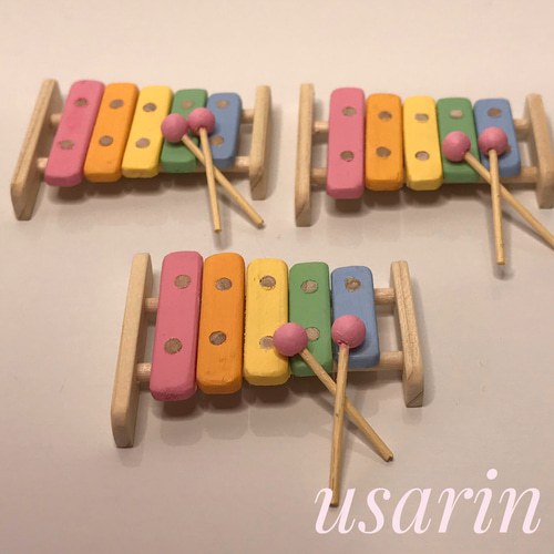 ミニチュア小さな小さなおもちゃ（木琴） その他置物 usarin