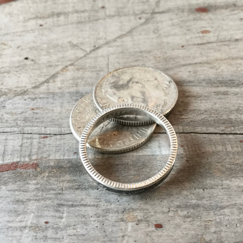 1946-1964年 USシルバーDIME ピンキーコインリング 指輪・リング OLD