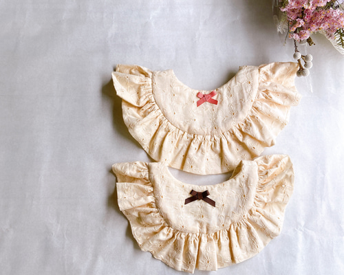aoi 様　刺繍入りフリルスタイ 楽天市場】スタイ フリルの通販