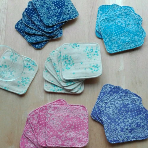 コースター　ブルーベリー柄　４枚セット コースター ブルーベリー柄 4枚セット コースター 4枚セット