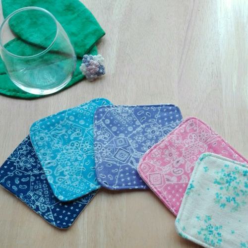 168.北欧　コースターセット　３枚　リネン　ネイビー　B 楽天市場】コースター（素材（キッチン用品）麻・リネン）（配膳