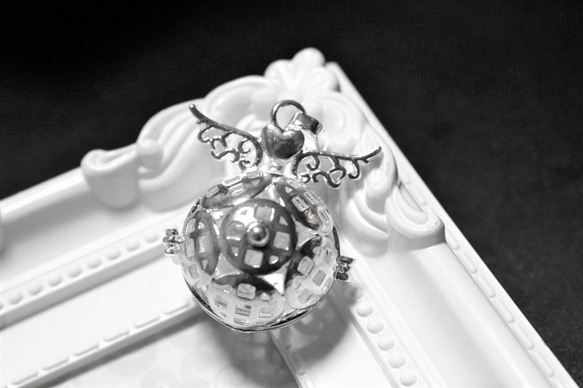 オルゴールボール*天使の羽*ペンダントシルバー925 ネックレス