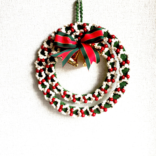 マクラメ編みクリスマスリース リース miumaki 通販 3107393