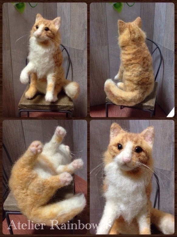 ☆オーダー受付中☆羊毛フェルトで作る愛犬、愛猫、ペットちゃんのリアルドールLLサイズ