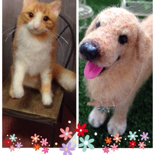 ☆オーダー受付中☆羊毛フェルトで作る愛犬、愛猫、ペットちゃん
