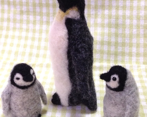皇帝ペンギンの親子 羊毛フェルト Atelier Rainbow＊ 通販 1683614