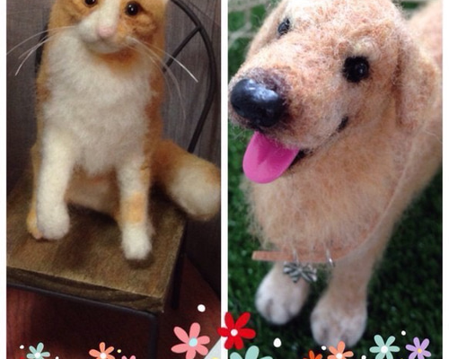 ☆オーダー受付中☆羊毛フェルトで作る愛犬、愛猫、ペットちゃん