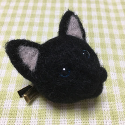 黒猫のブローチ☆（クリップ付きピン） 3枚目の画像