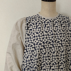 new꙳★*ﾟ 袖ふんわり 総刺繍  ワンピース 両サイドポケットあり 2枚目の画像