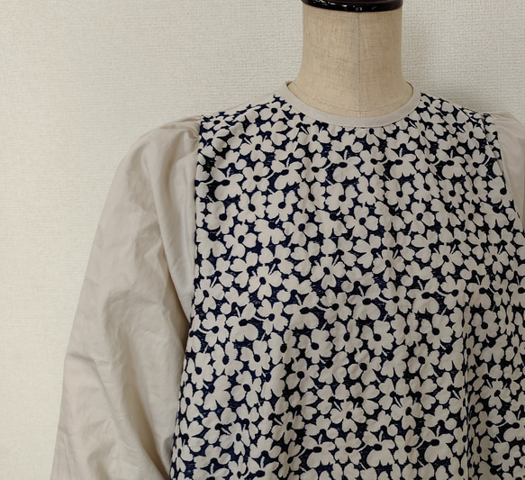 new꙳★*ﾟ 袖ふんわり 総刺繍  ワンピース 両サイドポケットあり 2枚目の画像