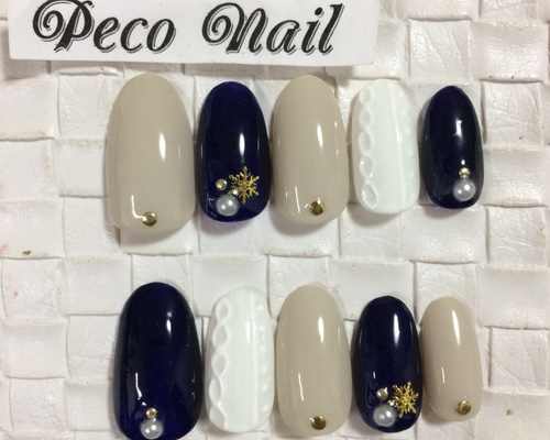 No.11】ネイビー ワンカラー ネイルチップの通販 by c nail