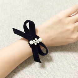 last 1 …☆ ♡pearl velvet ribbon♡ 2枚目の画像