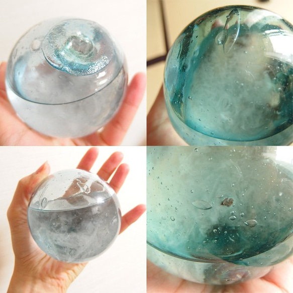 球の世界（中玉）【ストームグラス】*結晶観察のオブジェ　【受注制作】天気管 3枚目の画像
