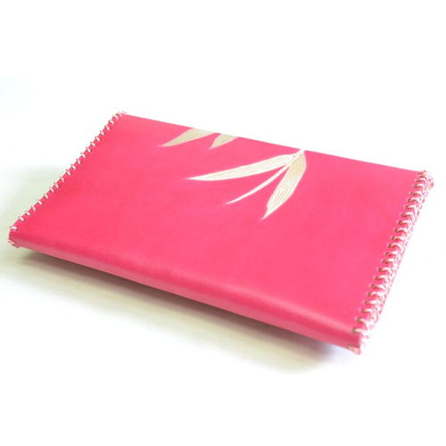 マルチケースに使える革懐紙入れ（手描友禅染） 笹 受注生産 その他