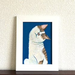 かたむきネコ(シロキジ) 1枚目の画像