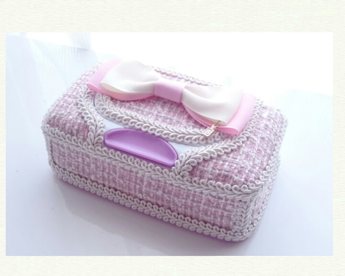 ティッシュケース　デコケース　ハンドメイド　キラキラ　パープル デコウェットティッシュケース☆キラキラピンク 雑貨・その他