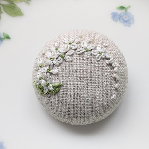 山野草の刺繍ブローチ【送料無料】 ブローチ urara-2 通販 6133426