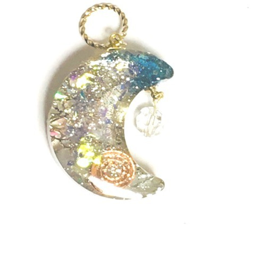 オルゴナイト キーホルダー ブルーの三日月 一番星と一緒 その他雑貨