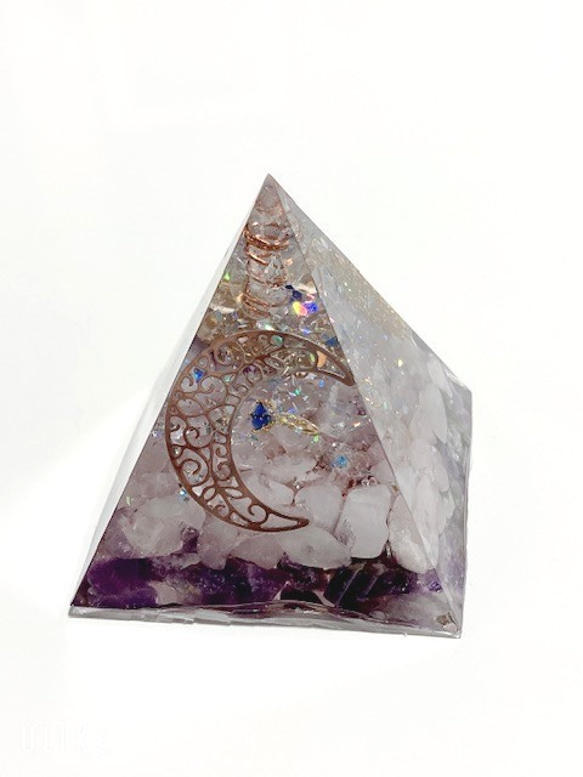 オルゴナイト　ピラミッド　ベビーリング　サファイア 3枚目の画像