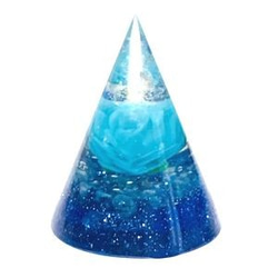 オルゴナイト 円錐 青いお花 アパタイト その他アート masamin 通販