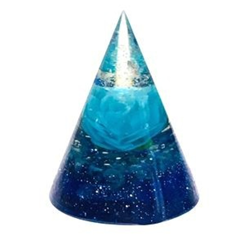 オルゴナイト 円錐 青いお花 アパタイト その他アート masamin 通販