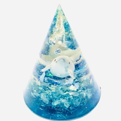 オルゴナイト　円錐　海のドルフィン 3枚目の画像