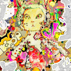 愛溢れる世界へ ようこそ ニューペインティングアート 原画 アクリル画