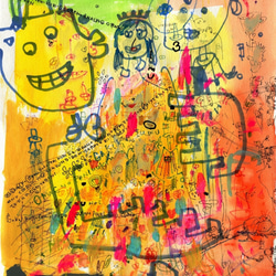 連鎖する変化　アクリル画　原画 0_1eb290a6019d0d269968d4c959d2