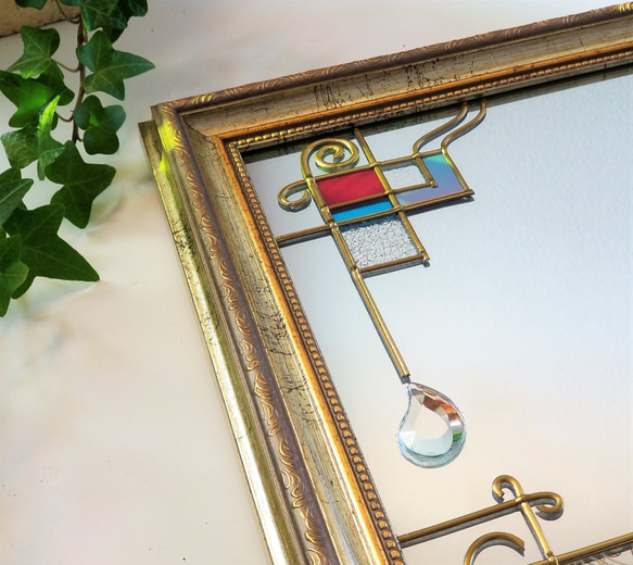 Antique Gold Table mirror 『ArtDeco』 第3張的照片