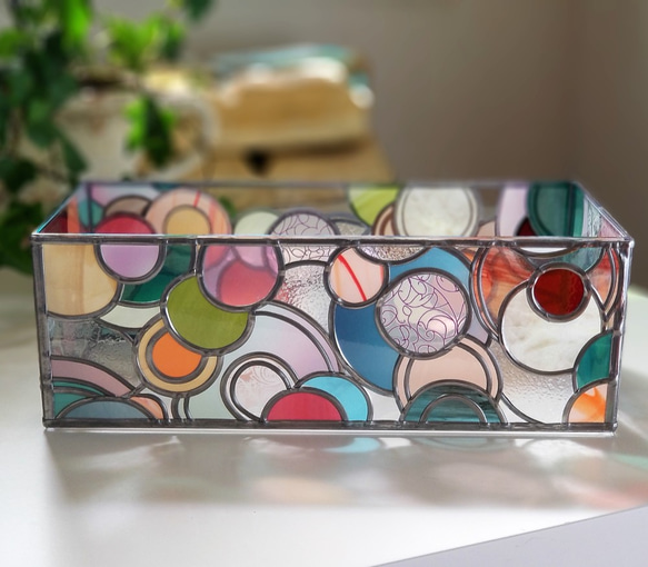 Glass art Tissue case 　 “Ring” refreshing 第3張的照片