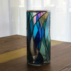 GlassArt Glass column vase “Cenote” 第6張的照片