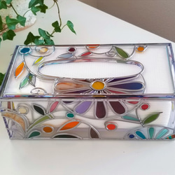 Order: Glass art Tissue case 　 Autumn Banquet 第3張的照片