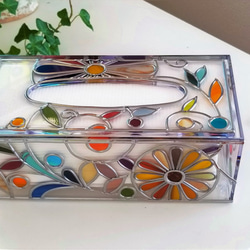 Order: Glass art Tissue case 　 Autumn Banquet 第4張的照片