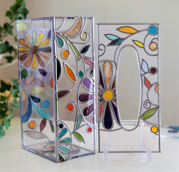 Order: Glass art Tissue case 　 Autumn Banquet 第7張的照片