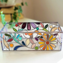 Order: Glass art Tissue case 　 Autumn Banquet 第9張的照片