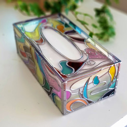 Glass art Tissue case 　 “Fairy Forest” 第3張的照片