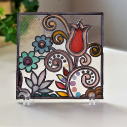 Order: Glass art Tissue case 　 Autumn Banquet 第4張的照片