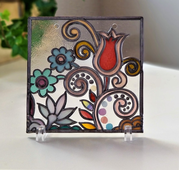 Order: Glass art Tissue case 　 Autumn Banquet 第4張的照片