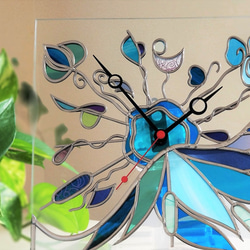 Glass clock with selectable needle "Fairy Forest" 第2張的照片