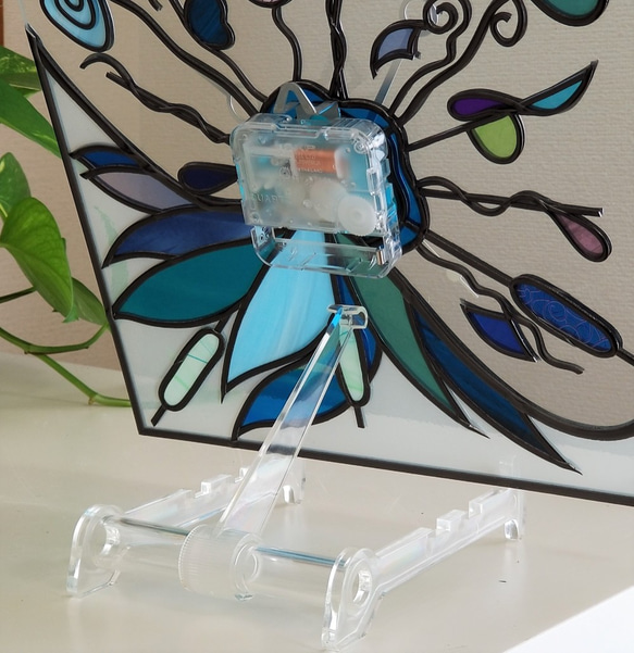 Glass clock with selectable needle "Fairy Forest" 第5張的照片