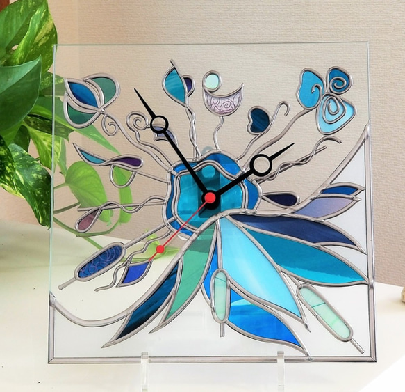 Glass clock with selectable needle "Fairy Forest" 第6張的照片