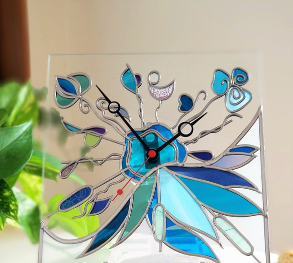 Glass clock with selectable needle "Fairy Forest" 第7張的照片