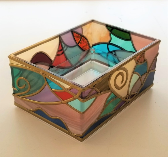 Glass art Mini Tissue case 第4張的照片