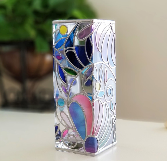 GlassArt Glass column vase “Cenote” 第6張的照片