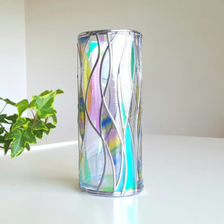 GlassArt Glass column vase “Cenote” 第3張的照片