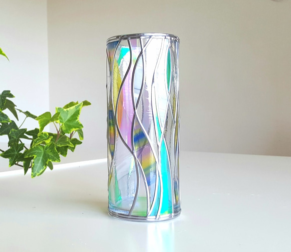 GlassArt Glass column vase “Cenote” 第3張的照片